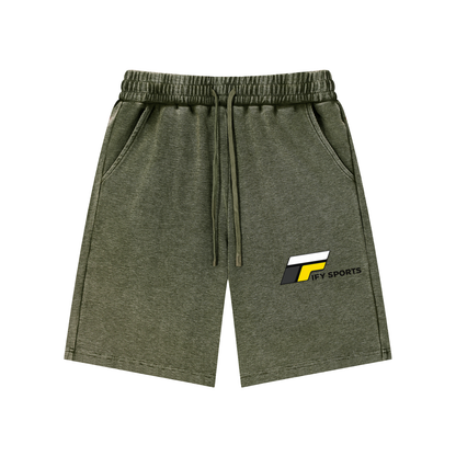 Mineral Wash Waffle Knit Shorts