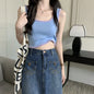 Women's Color-Block Vest For Petite Figures Women's U-Neck