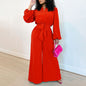 Fashion Long Sleeve Plus Size Casual Jumpsuit
