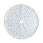 New White Plush Christmas Tree Skirt