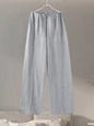 Fashion Long Sleeve O-neck Pleated Top Wide Leg Pants Women's Suit