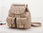 First Layer Cowhide Rhombus Chain Backpack Advanced Texture All-matching
