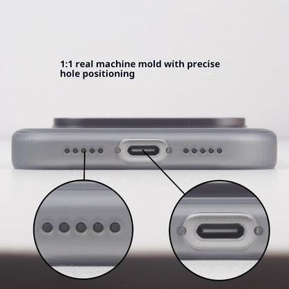 Frosted Magnetic Suction Suitable For 17promax Phone Case PC Skin Feeling Drop-resistant