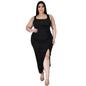 New Solid-color Sleeveless Slim-fit Pleated Dress