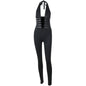 Elegant Backless Jumpsuit - Women's Sleeveless One-Piece Evening Outfit