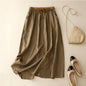 Women's Color-block Skirt With Elastic Waist