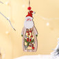Christmas Supplies Wooden Hollow Long Pendant
