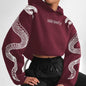 Printed Hooded Pullover Loose Retro Sweater