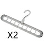 9-hole Clothes Hanger Organizer Space Saving Hanger Multi-function Folding Magic Hangers Drying Racks Scarf Clothes Storage