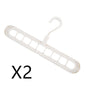 9-hole Clothes Hanger Organizer Space Saving Hanger Multi-function Folding Magic Hangers Drying Racks Scarf Clothes Storage