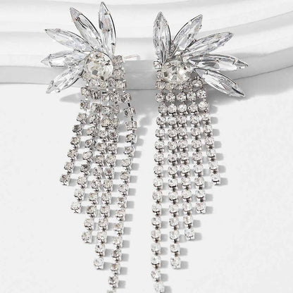 Tassel Multi-section Multi-layer Elongated Overlapping Earrings