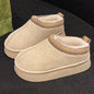 Suede Cotton Slippers Women Autumn Winter