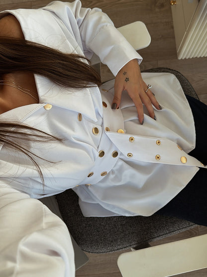 Buttoned Belted Shirt