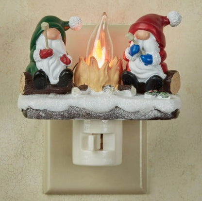 Ghost & Bonfire Night Lamp - Creative Resin Flickering LED Light with 7 Designs