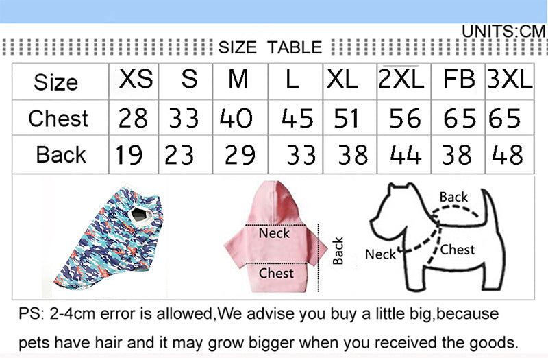Spring And Summer Camouflage Dog Vest Clothes
