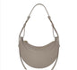 Shoulder Female Litchi Pattern Crescent Genuine Leather Bag