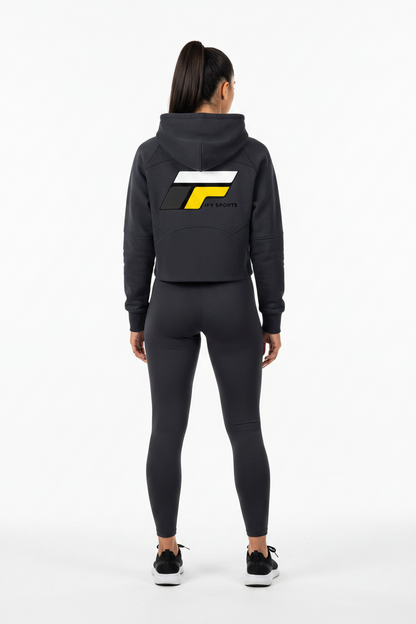 Cropped Half-Zip Hoodie