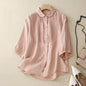 Women's Retro Loose Cotton And Linen Tops