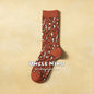 Ins Combed Cotton Mid-calf Socks Double-needle Korean-style Leopard Print