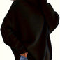 Women's Cozy Oversized Turtleneck Sweater Batwing Chunky
