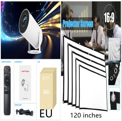 HY300 Pro Mini Projector - 1080P HD Portable Home Theater Projector with Android OS | Compact Cinema Projector for Movies & Gaming
