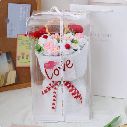 Valentine's Day Birthday Gift Creative Finished Red Rose