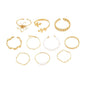 Openwork Flower Set Ring Simple Glossy