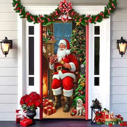 Christmas Curtain Decoration Hanging Cloth Background