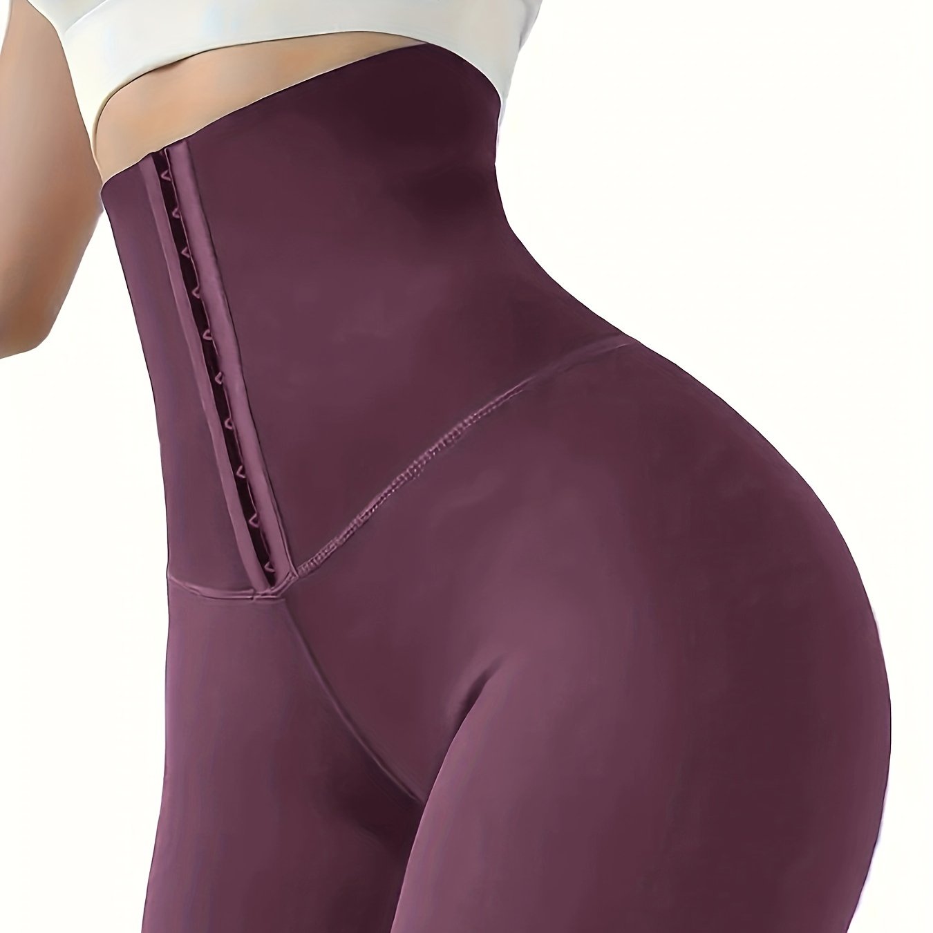 High-Waist Tummy Control Leggings - Butt Lifting Skinny Jeans for Women | Double-Breasted Button Closure