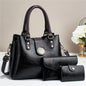 Faux Leather Shoulder, Handbags, Pouch, Wallet Set