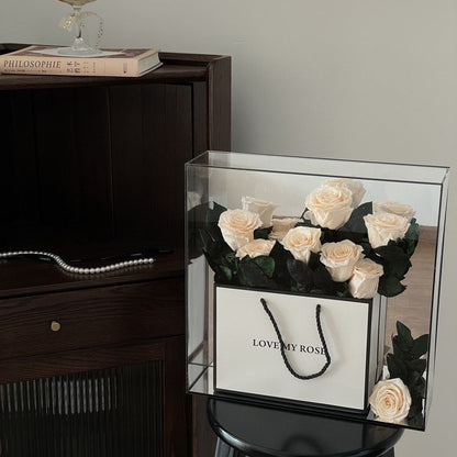 Valentine's Day Rose Eternal Flower Acrylic Gift Box