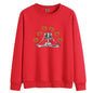 Female Wansheng Pumpkin Skull Printed Crew Neck Sweatshirt