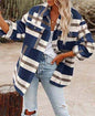 Women's Long-sleeved Loose Plaid Shirt Woolen Jacket