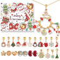 Gold Christmas Countdown Calendar Gift Suit Diy Beaded Bracelet Advent Christmas Tree Bracelet Gift