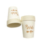 Wedding Party Bride Disposable Paper Cup Arrow Love White Paper Cup