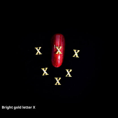 26 Letter Alloy Nail Ornament Nail Crystal