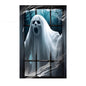 3D Holiday Window Cover Witch Halloween Window Cover