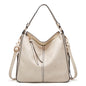 Hobos Zipper Bucket Bags With Adjustable Shoulder-strap Handbags Temperament High Capacity Messenger Shoulder Bag For Women