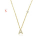 Fashion Jewelry Luxury Gold Color A-Z 26 Letters Necklace CZ Pendant For Women Cute Initials Name Necklace Fashion Party Wedding Jewelry Gift