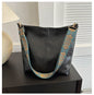 Women's Shoulder Bag With Ethnic Style Wide Shoulder Strap Ins Large Capacity Bucket Crossbody Bags Fashion Handbag