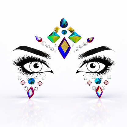 Festival Face Jewels – Self Adhesive Rave Face Gems (Athena Design)