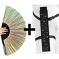 Pearlescent Iridescent Festival Fan (XL Rave Fan UK)
