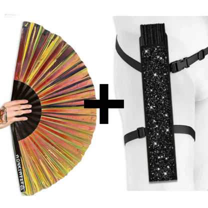 Unicorn Dreams Iridescent Festival Fan (XL Rave Fan UK)