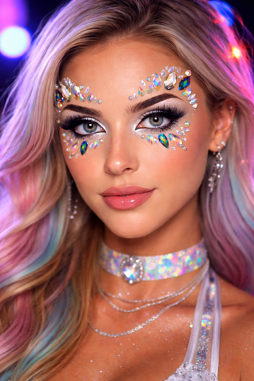 Stick On Face Jewels – Festival & Rave Face Gems (Electra)