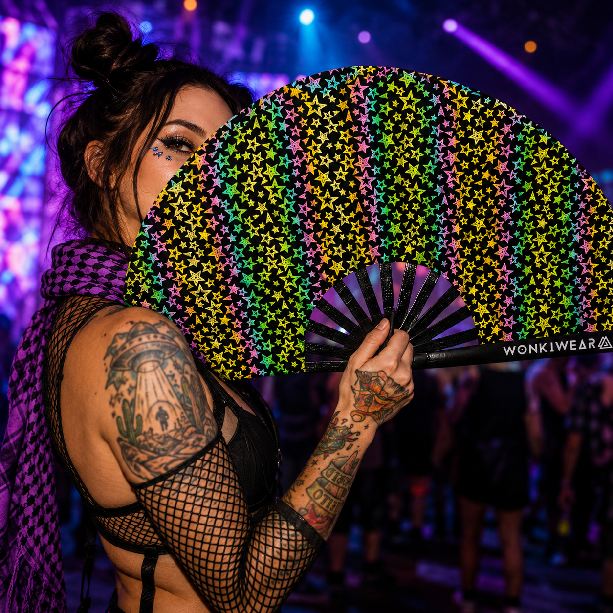 XL Flash Reflective Stars Festival Fan