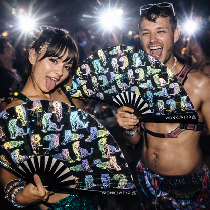 XL Flash Reflective Tigress Festival Fan