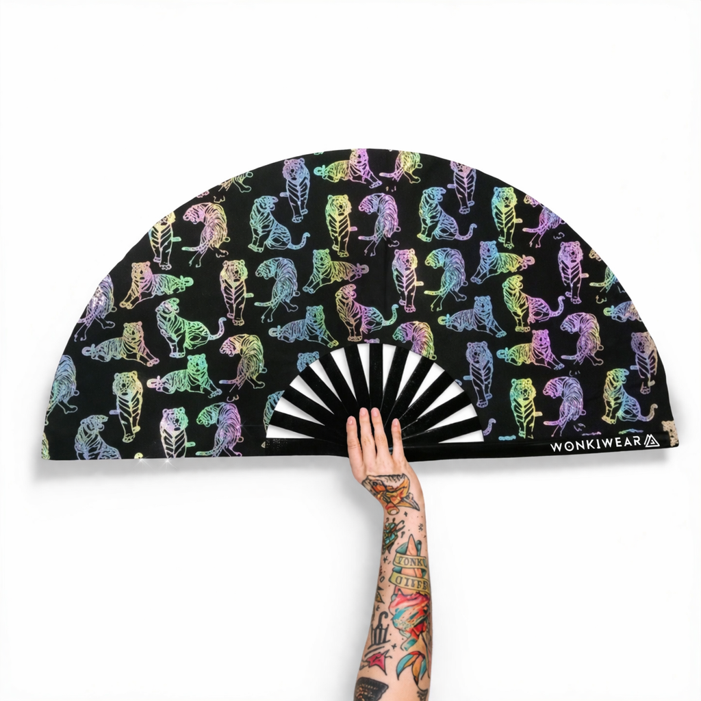 XL Flash Reflective Tigress Festival Fan