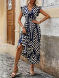 Floral Jumpsuit for Women - Versatile Printed Design with Pleated Skirt, Sizes S-XXL
