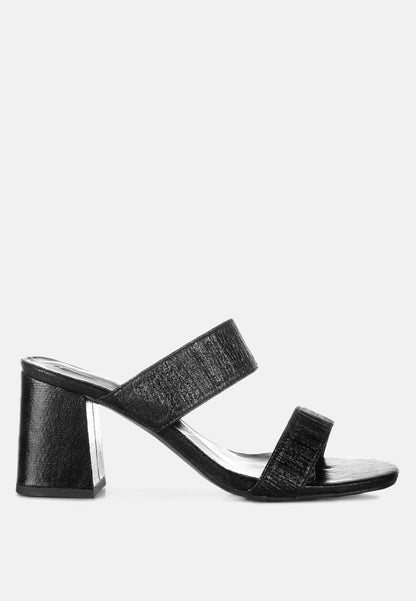 Giblet Metallic Slip On Block Heels-6