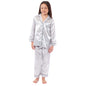 Girls Long Sleeve Satin Silk Pyjama Set Comfortable Button-Down Sleepwear in Black Pink Grey Sizes 5-14 YRS by Daisy Dreamer